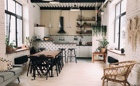 Арендовать Лофт с кухней в белом кирпиче для детских праздников 