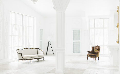 Арендовать The Museum Studio Белый классический лофт с камином