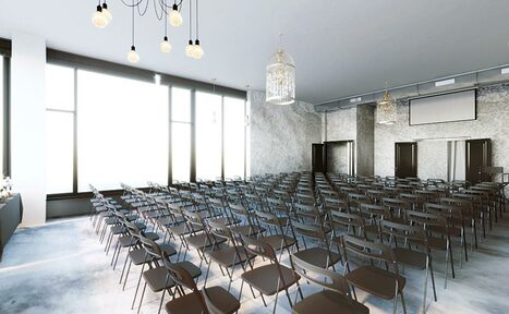 Арендовать Apriori Photo Белый лофт с панорамными окнами