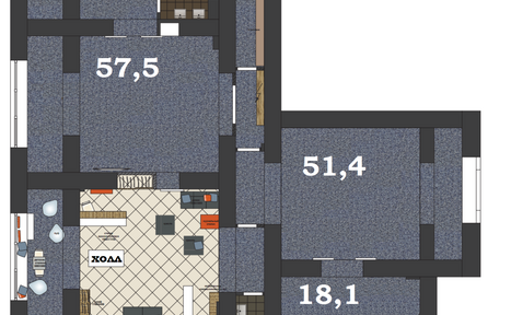 Арендовать Учебное пространство состоящее из двух залов