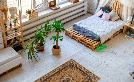 Арендовать Светлый двухуровневый лофт