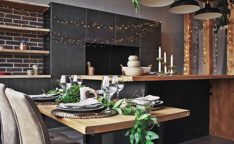 Арендовать Зал Альпы Интерьерный зал в стиле шале