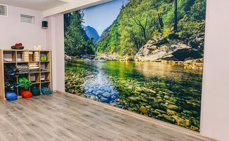 Арендовать Зал для йоги с интерьерной картиной