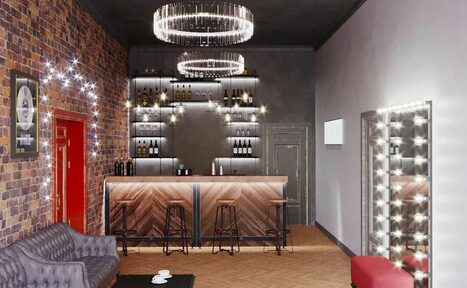 Арендовать Панорамный лофт с камином