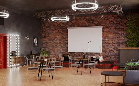 Арендовать Панорамный лофт с камином