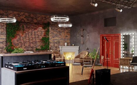 Арендовать Панорамный лофт с камином