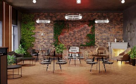 Арендовать Панорамный лофт с камином