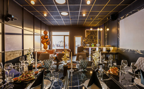 Арендовать ИглуБар. Black Antique. Стильный лофт в тёмных тонах