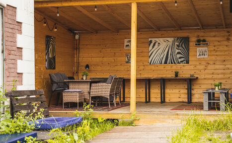 Арендовать Просторный лофт с верандой и внутренним двориком