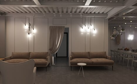 Арендовать Светлый зал с барной стойкой