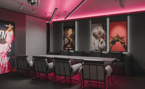 Арендовать Серый лофт с камином с верандой на крыше