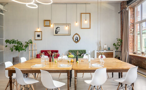 Арендовать Светлое лофт-пространство с тремя залами