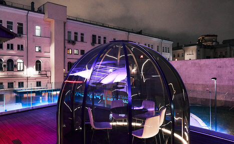 Арендовать Гримёрка. Купол на крыше