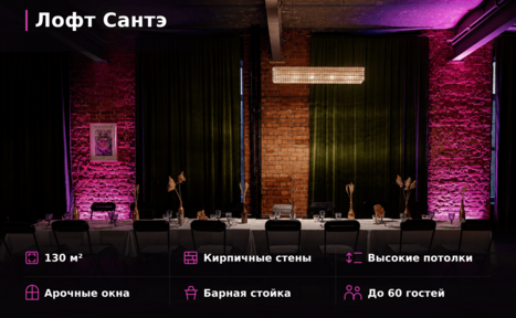 Арендовать Пространство Меморис, зал Сантэ