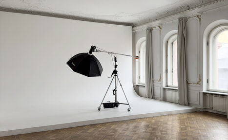 Арендовать Большой светлый зал в классическом стиле с камином