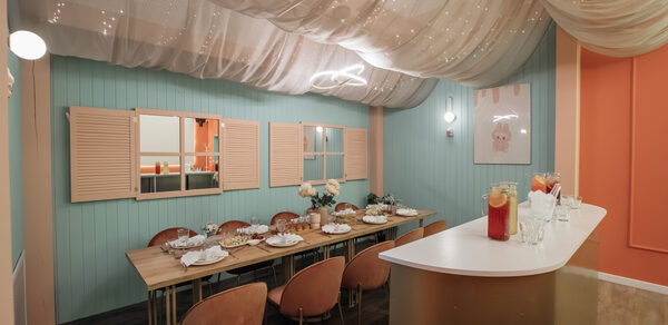 Лабубу. Лофт в розово-лазурном цвете