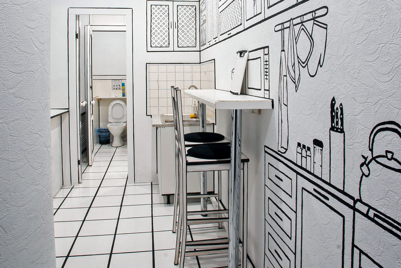 Арендовать Лофт с черно-белом дизайном