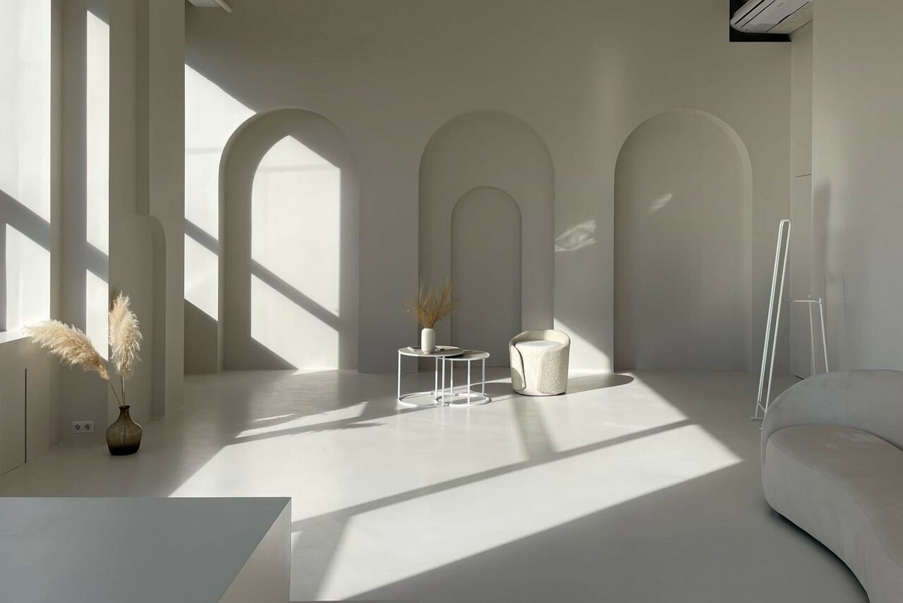 Арендовать Роскошный панорамный лофт . Кровать на подъёме возле больших окон