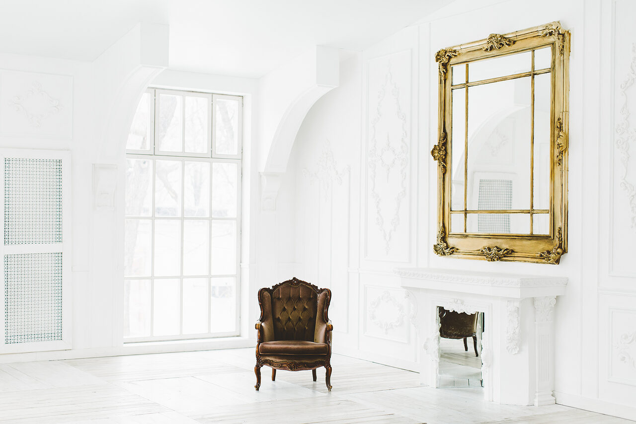 Арендовать The Museum Studio Белый классический лофт с камином