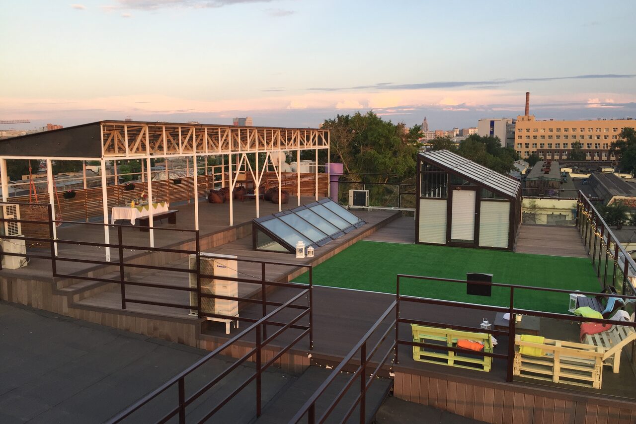 Арендовать Крыша для мероприятия на Дизайн-Заводе Флакон