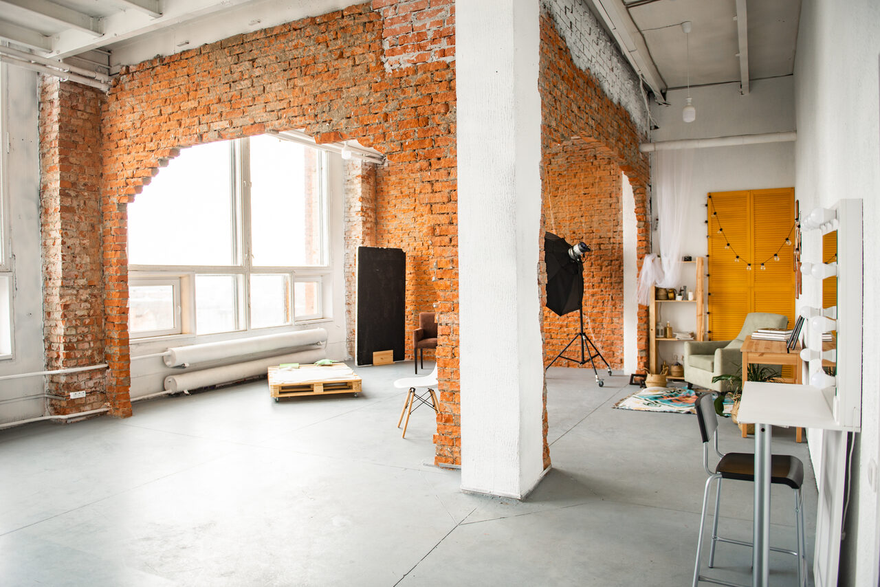 Арендовать Лофт с кирпичной кладкой