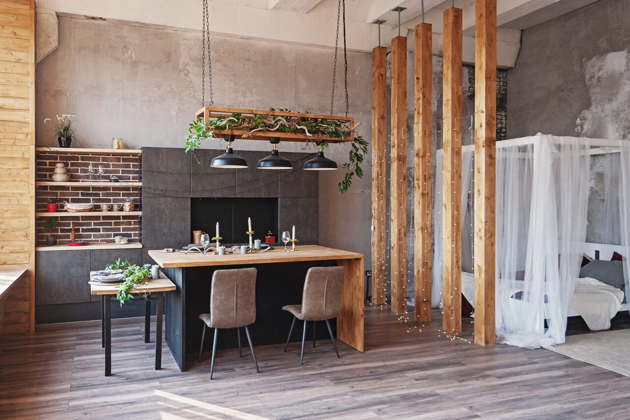 Арендовать Зал Альпы Интерьерный зал в стиле шале