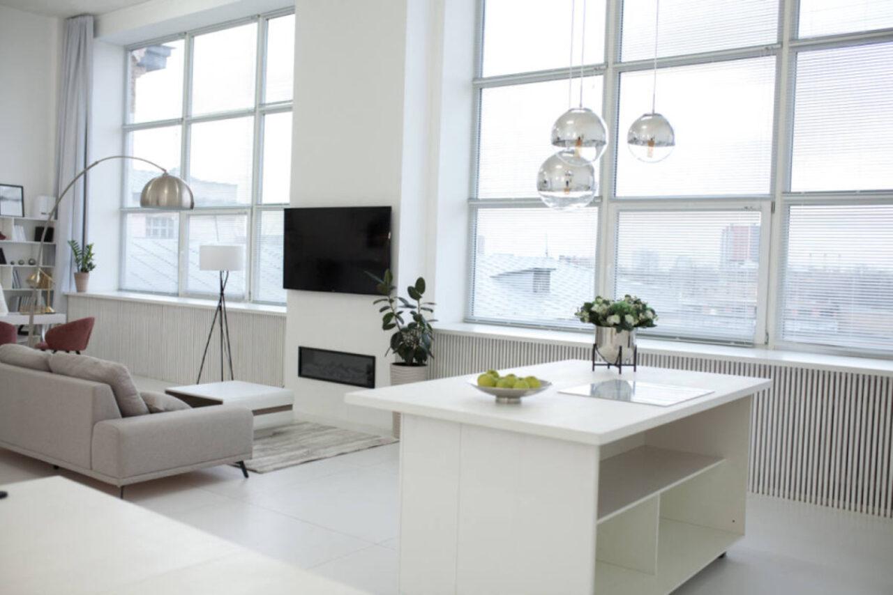 Арендовать Mirseliz Белый лофт в стиле минимализм