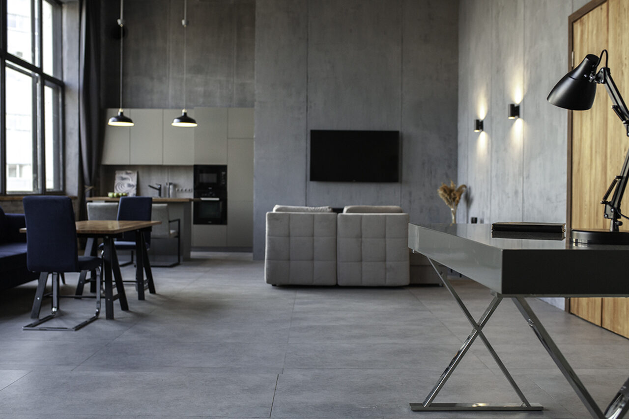 Арендовать Mirseliz Лофт в серых тонах