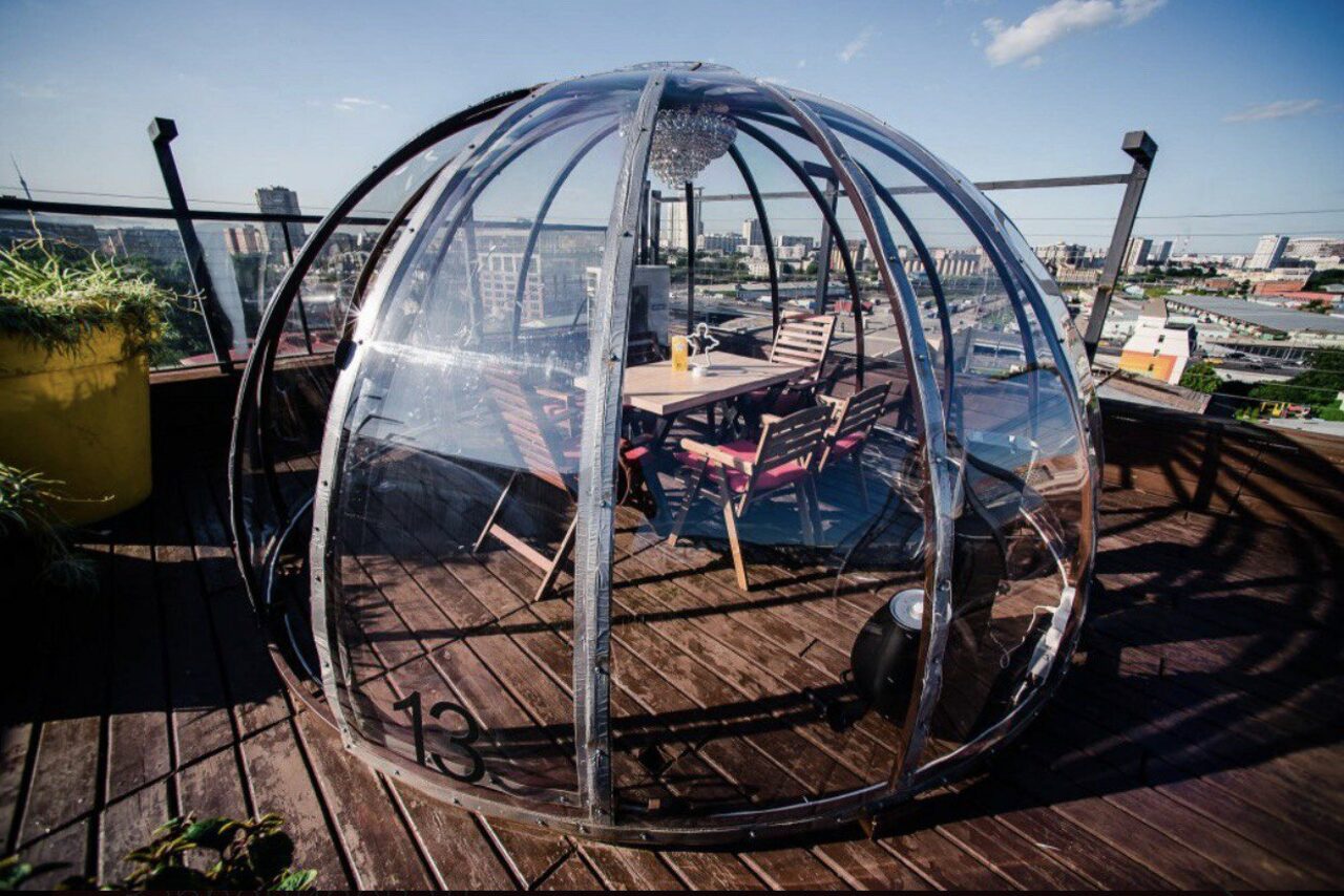 Арендовать IglooBar. Маленький шатер на крыше в центре Москвы №13