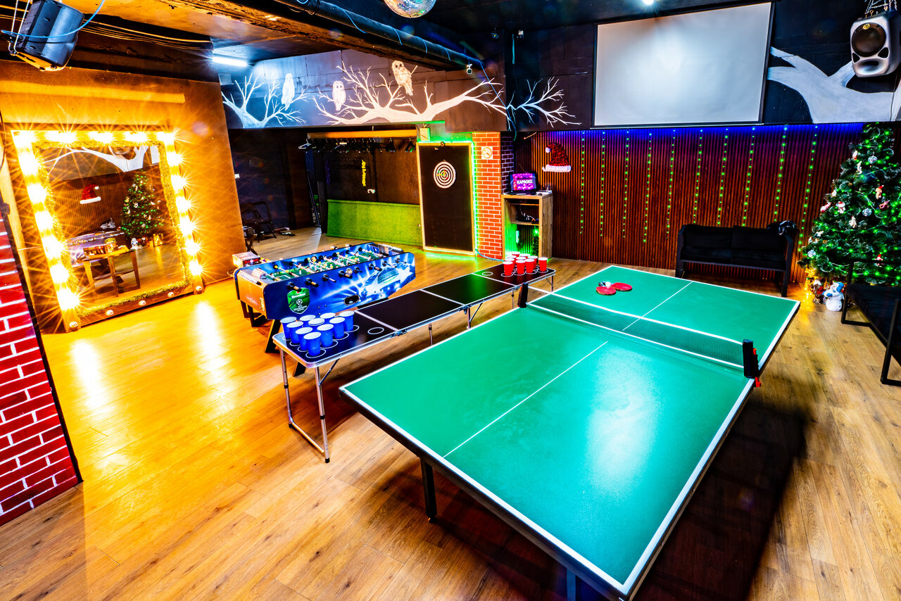Арендовать Лофт со светомузыкой и настольным теннисом