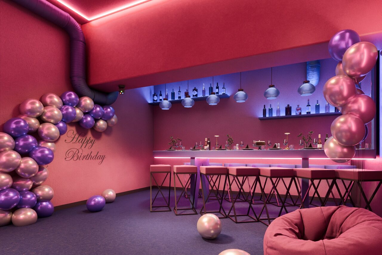 Арендовать Лофт-центр Б69. Зал Неон бар с верандой на крыше