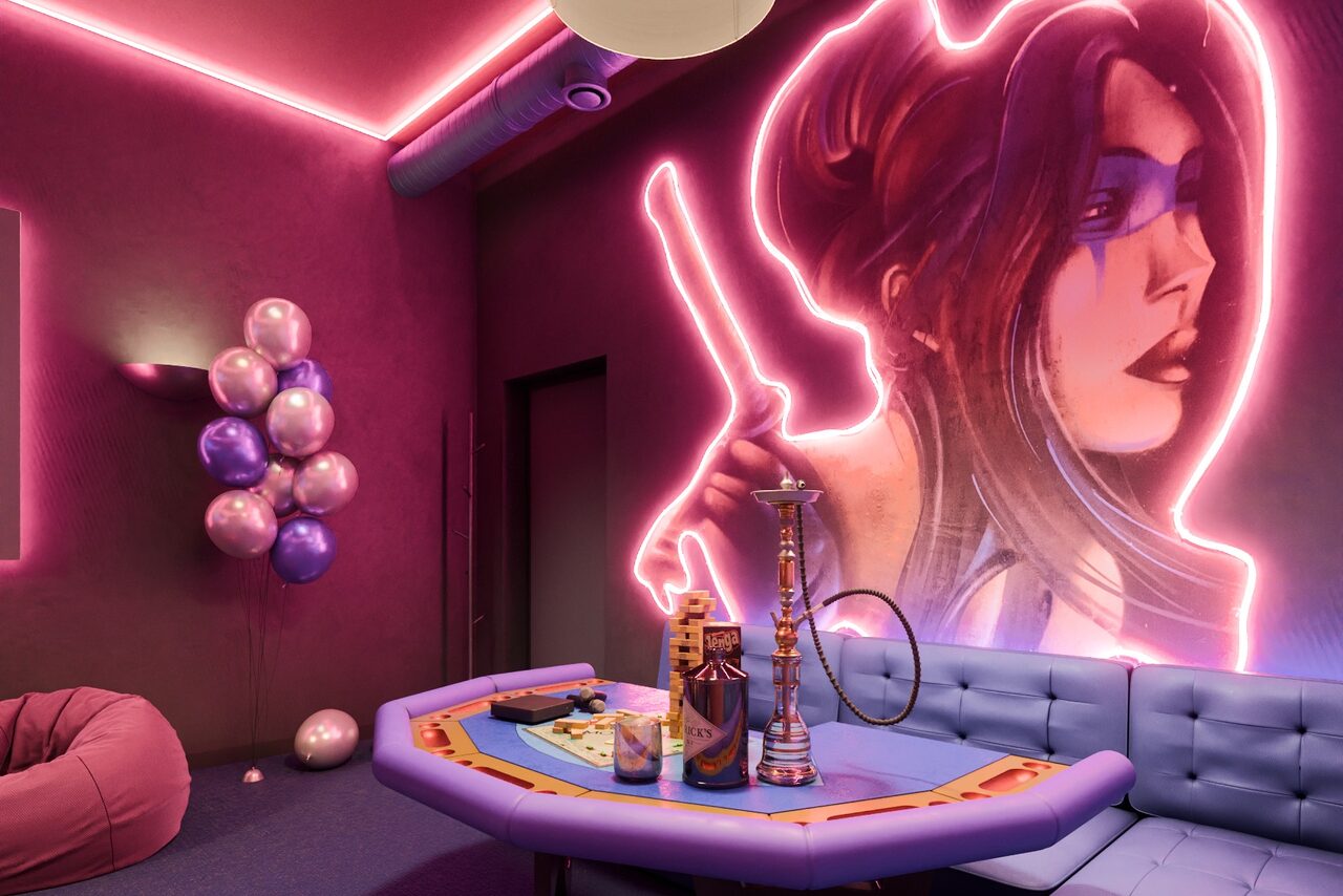 Арендовать Лофт-центр Б69. Зал Неон бар с верандой на крыше