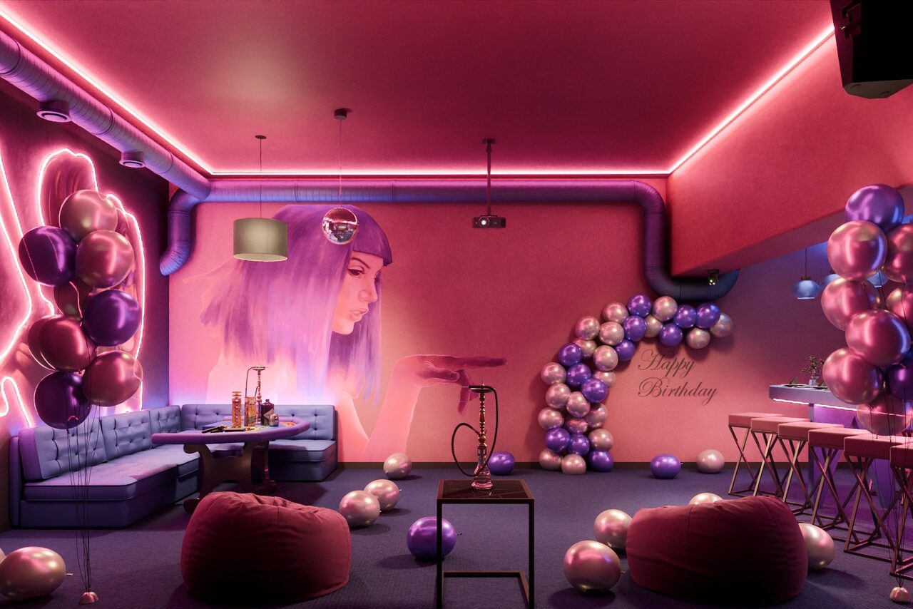 Арендовать Лофт-центр Б69. Зал Неон бар с верандой на крыше