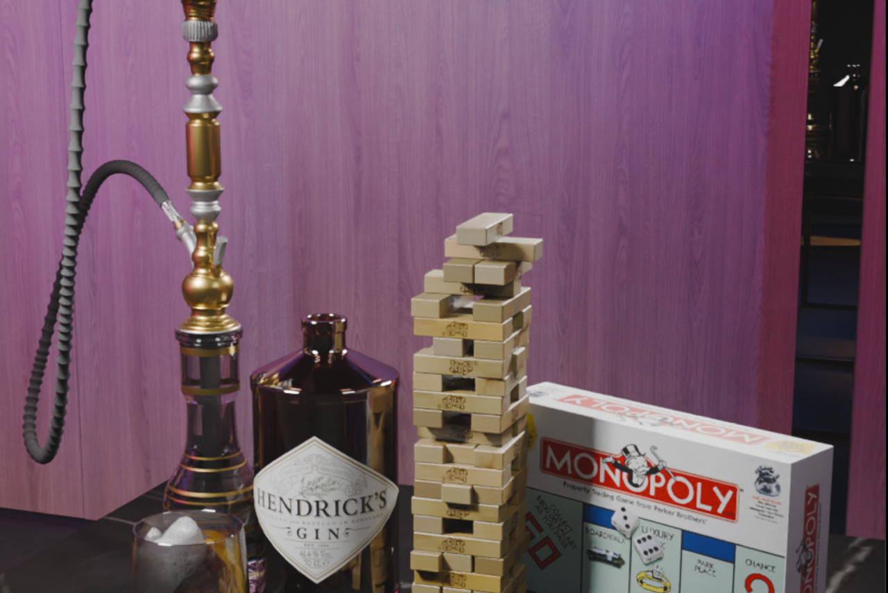 Арендовать ИглуБар. Bad girl. Тёмный лофт-зал в красных оттенках 