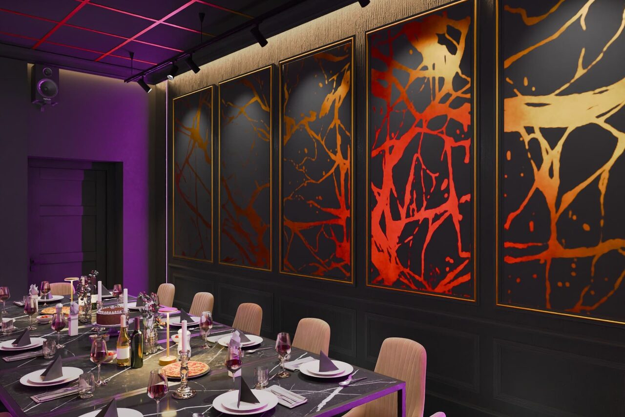 Арендовать ИглуБар. Black Antique. Стильный лофт в тёмных тонах