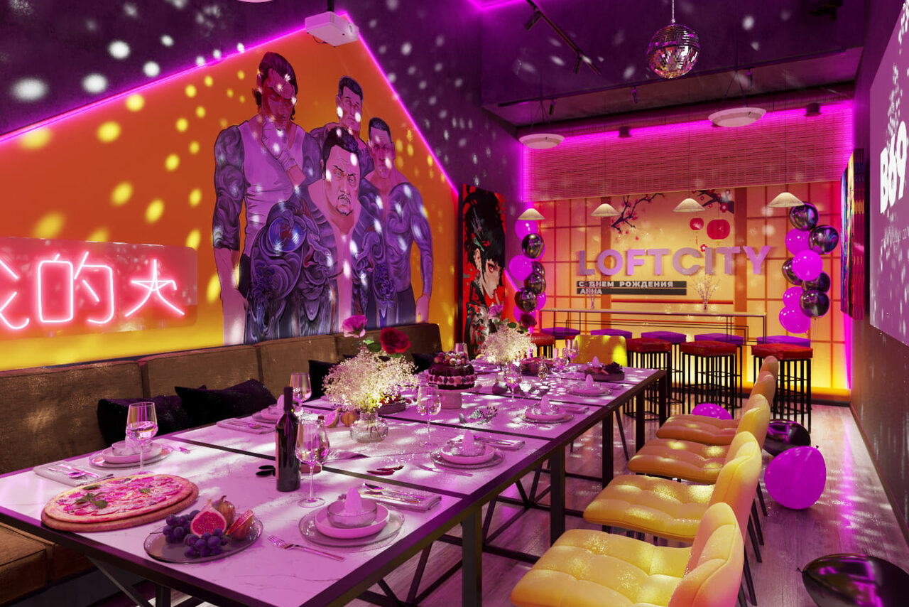 Арендовать Лофт-центр Б69. Зал Якудза с верандой на крыше