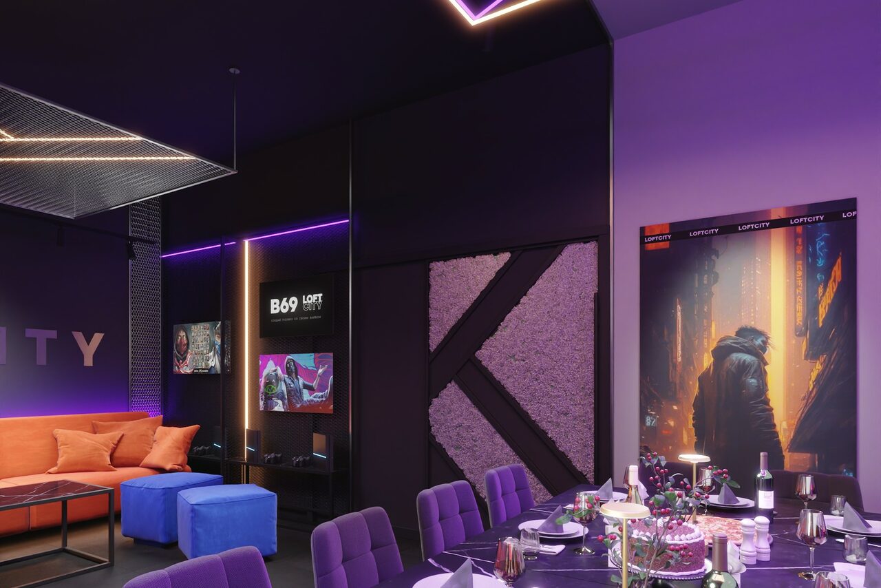 Арендовать Лофт-центр Б69. Зал Нейросеть с верандой на крыше