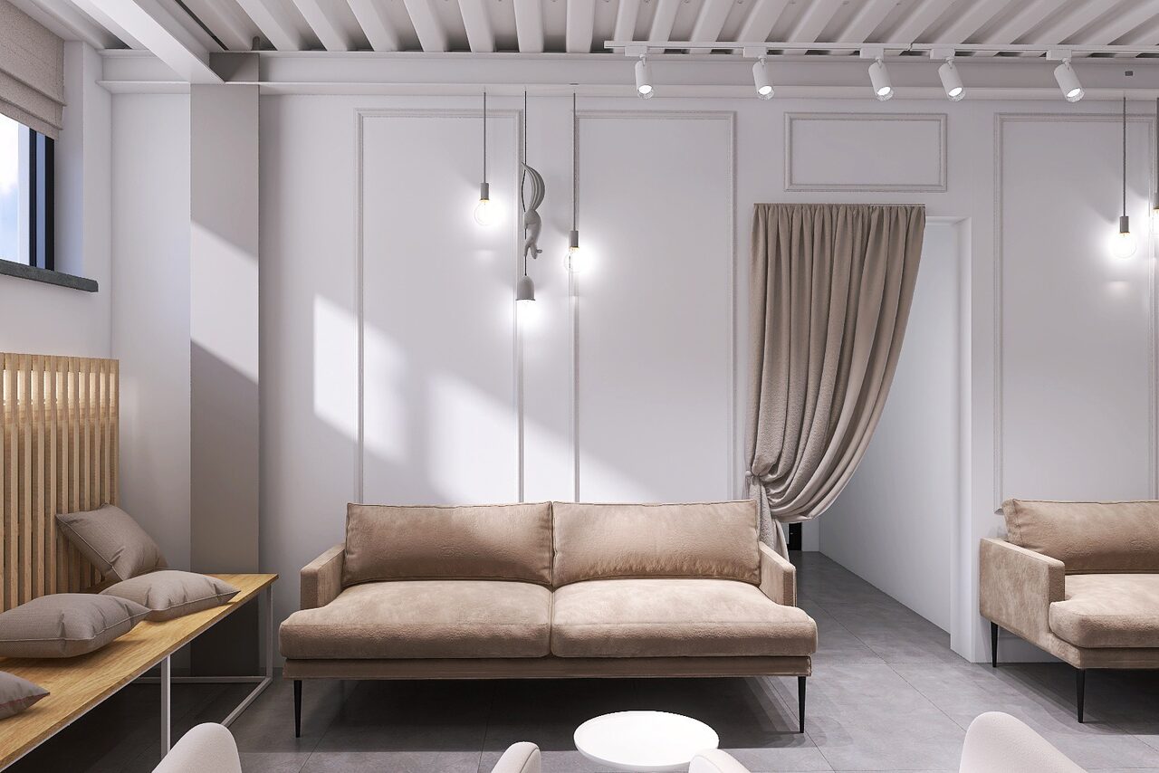 Арендовать Светлый зал с барной стойкой