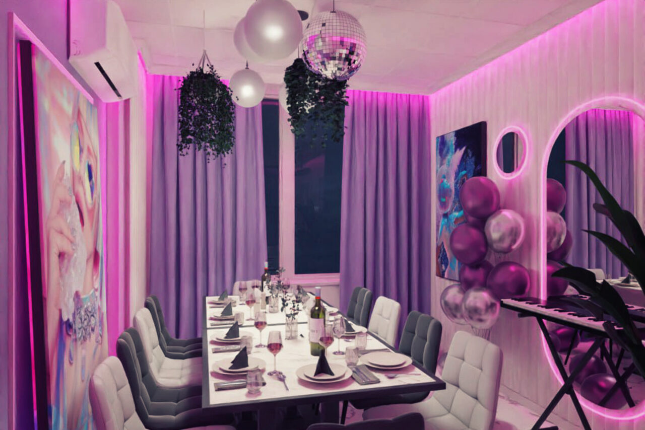 Арендовать Чил лофт. Яркий лофт-зал для девичников