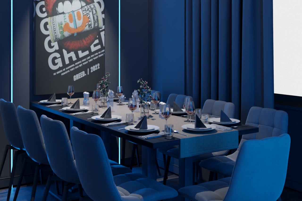 Арендовать Детройт. Яркий лофт в синих тонах