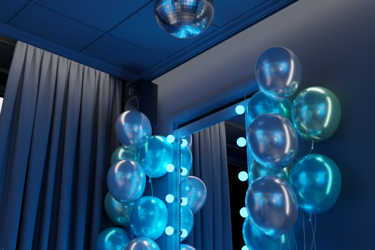 Арендовать Детройт. Яркий лофт в синих тонах