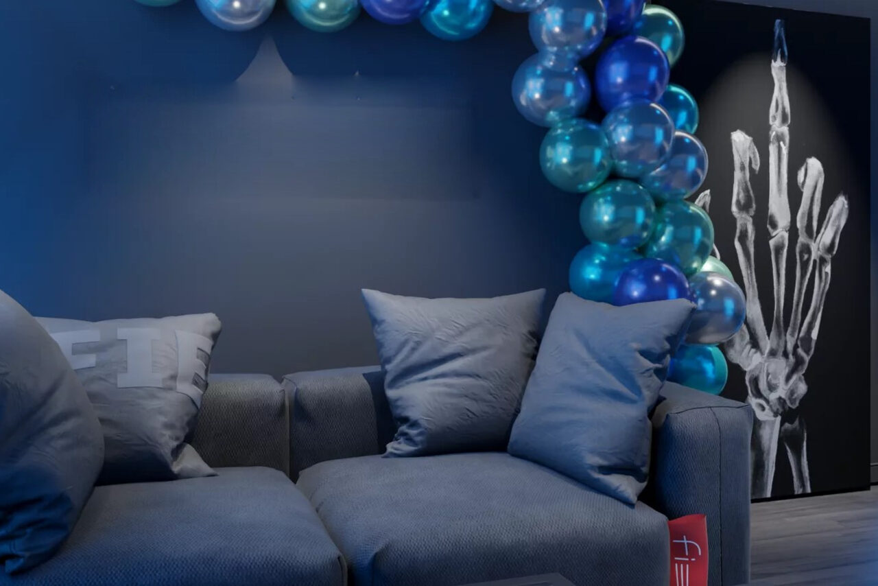 Арендовать Детройт. Яркий лофт в синих тонах