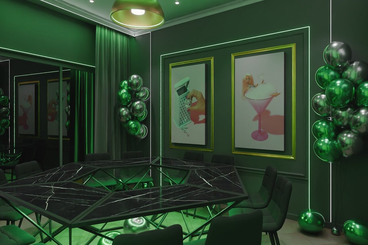 Арендовать ИглуЛофт. Лилиум. Тёмный лофт-зал с оттенками зелени