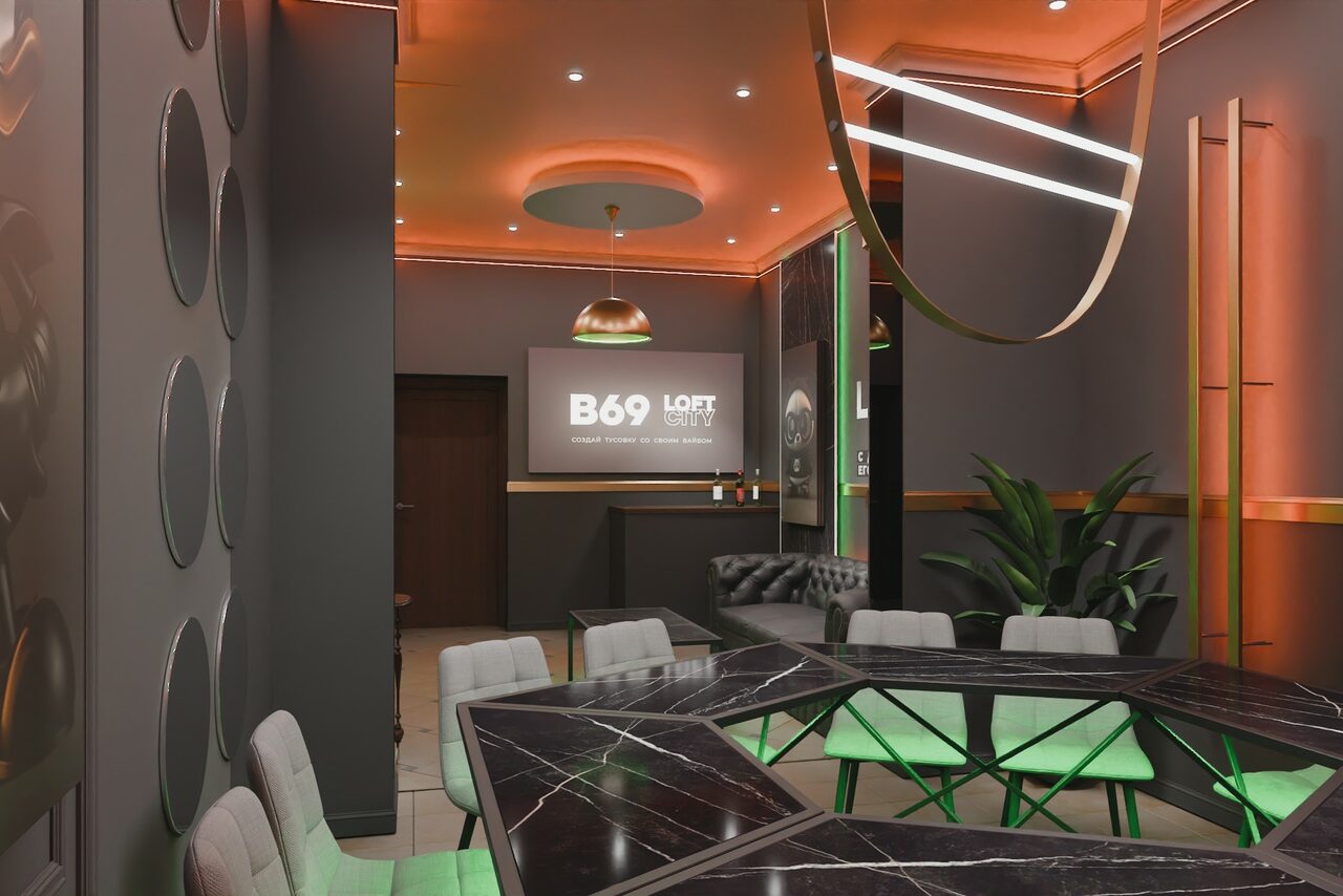 Арендовать Лофт-центр Б69. Криспи. Лофт-зал со светомузыкой