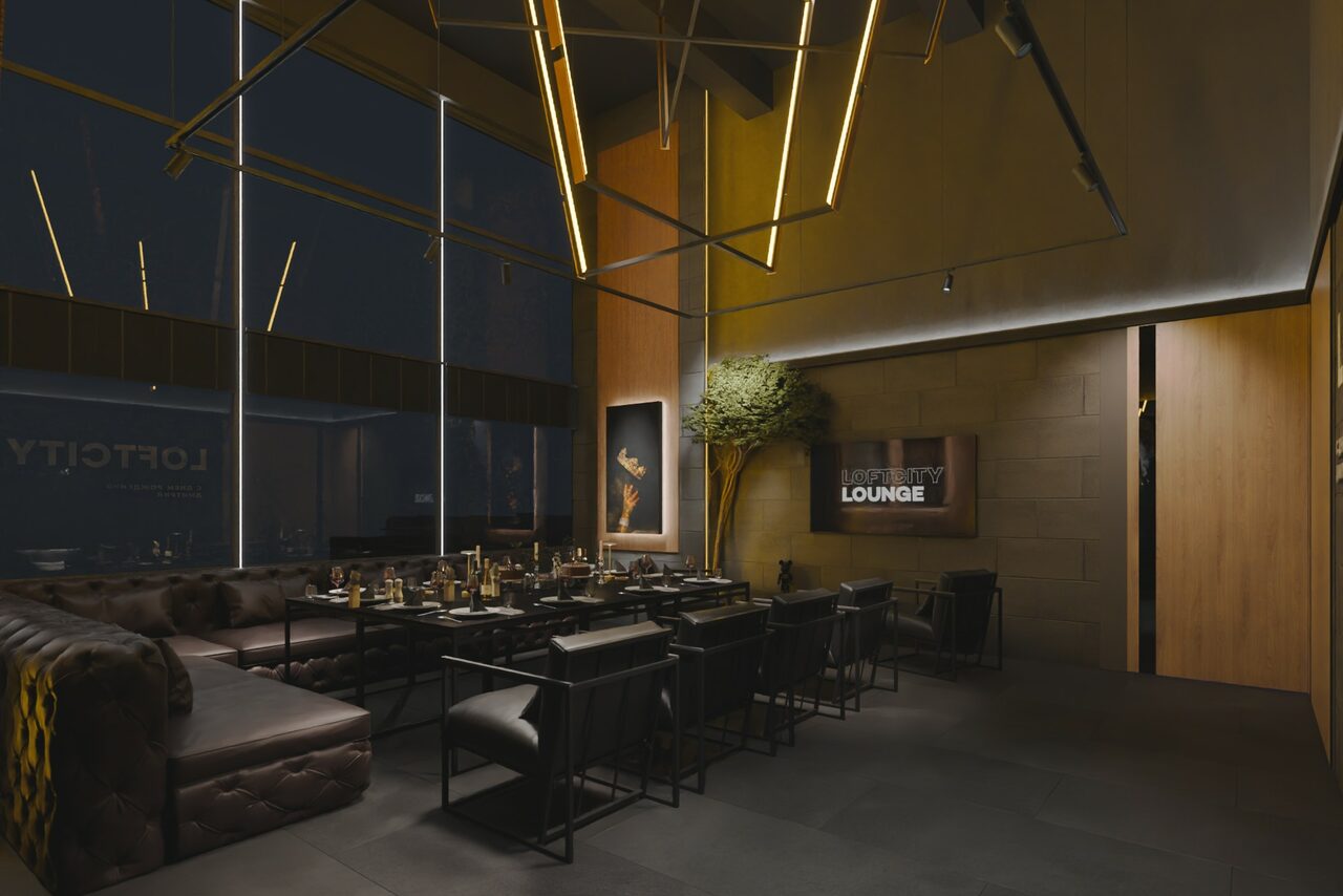 Арендовать Дизайнерский лофт в темных тонах с верандой на крыше