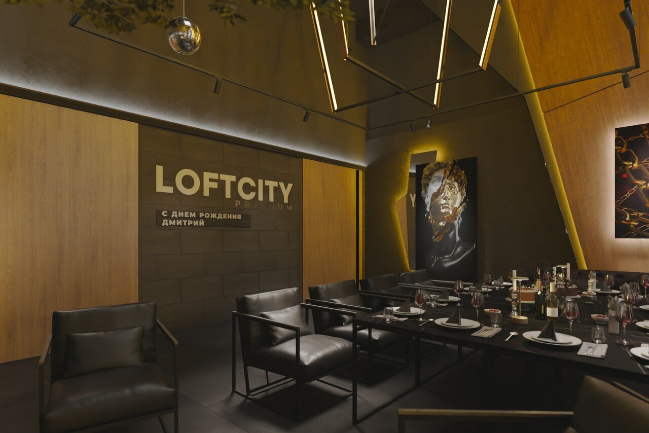 Арендовать Дизайнерский лофт в темных тонах с верандой на крыше