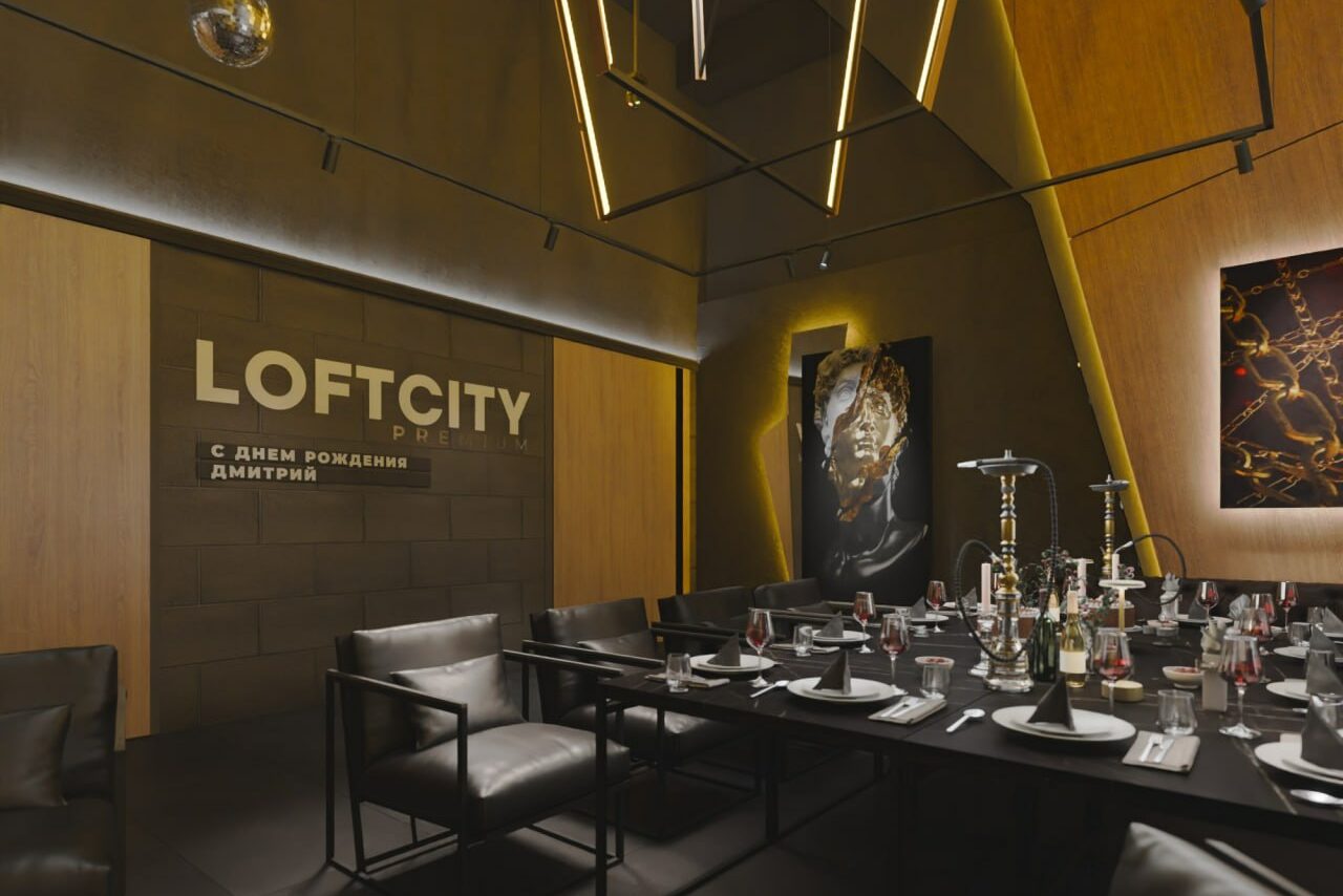 Арендовать Дизайнерский лофт в темных тонах с верандой на крыше