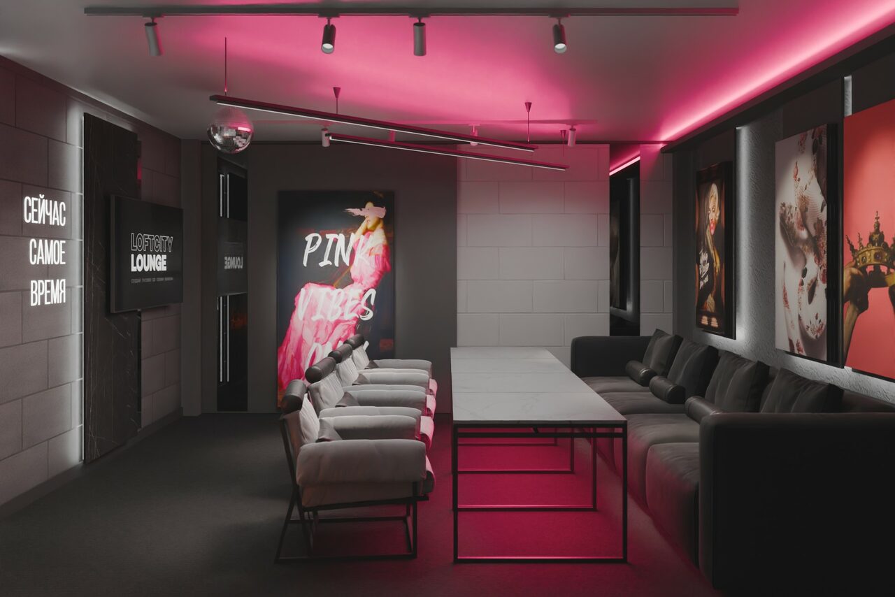 Арендовать Серый лофт с камином с верандой на крыше