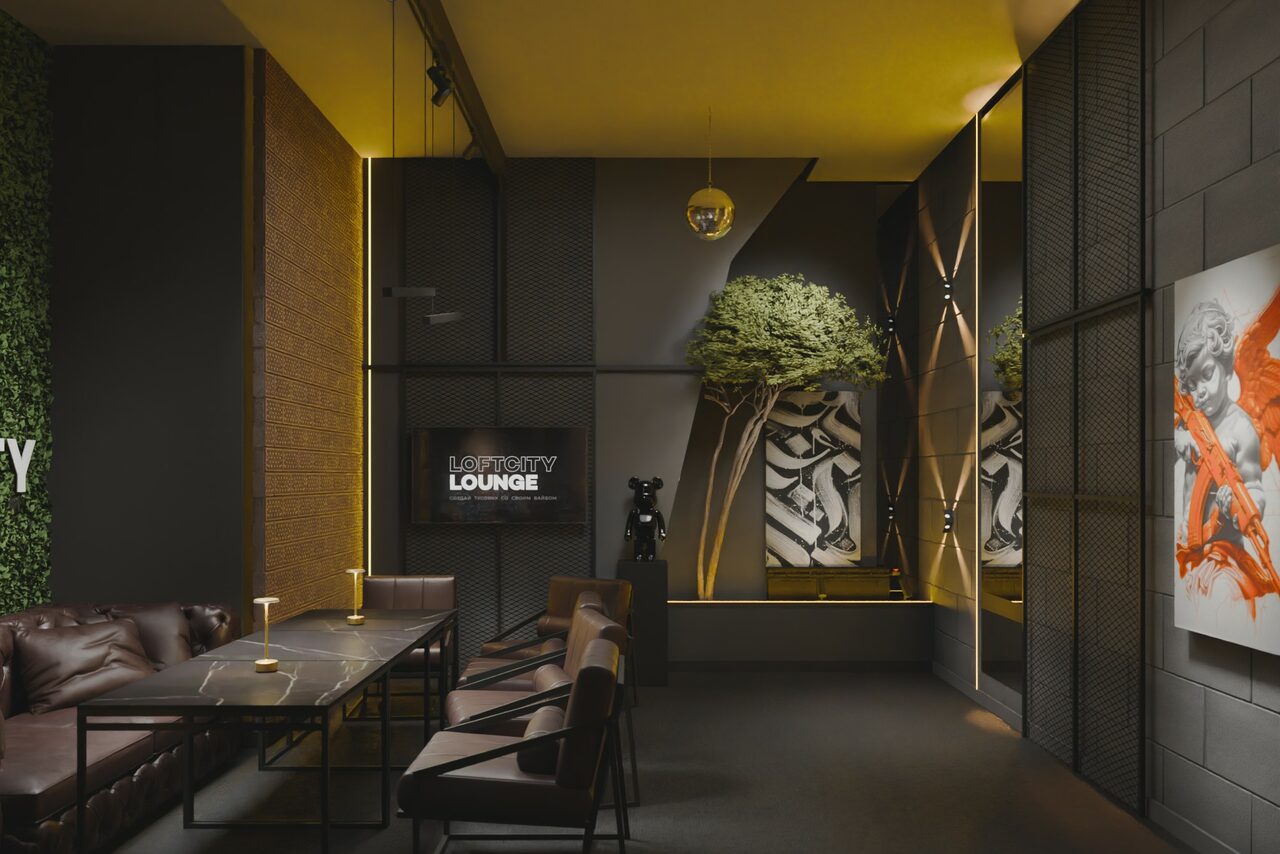 Арендовать Дизайнерский лофт с кожаной мебелью 