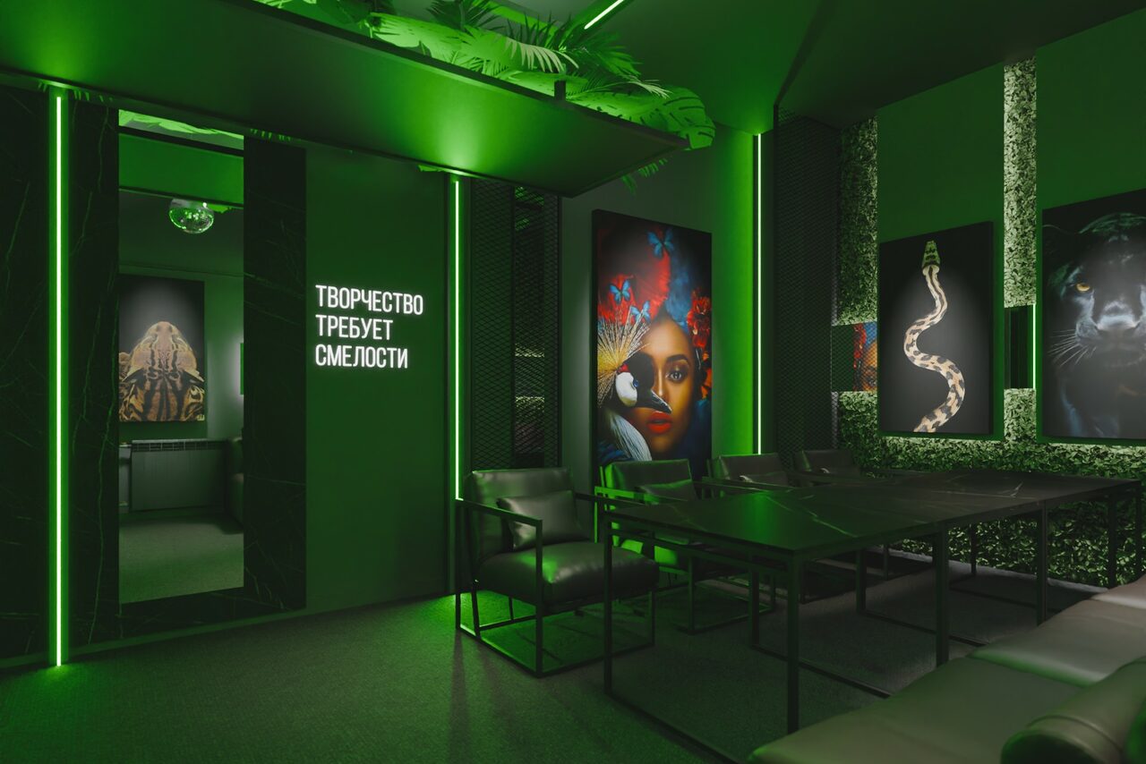 Арендовать Лофт с элементами тропической природы с верандой на крыше